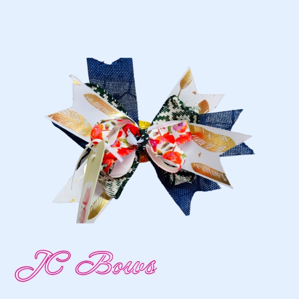 Bird Stacked Hair Bow